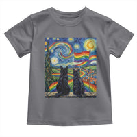 Cat Gay Pride Toddler T Shirt Starry Night Style LGBTQ Pride Support
