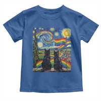 Cat Gay Pride Toddler T Shirt Starry Night Style LGBTQ Pride Support