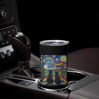 Cat Gay Pride Tumbler Cup Starry Night Style LGBTQ Pride Support