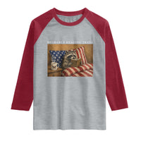 Probably Reading Trash Racoon Raglan Shirt Funny Racoon Book Lover 4th of July