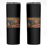Probably Reading Trash Racoon Skinny Tumbler Funny Racoon Book Lover 4th of July