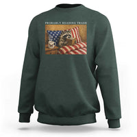 Probably Reading Trash Racoon Sweatshirt Funny Racoon Book Lover 4th of July