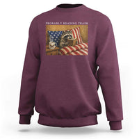 Probably Reading Trash Racoon Sweatshirt Funny Racoon Book Lover 4th of July