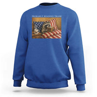 Probably Reading Trash Racoon Sweatshirt Funny Racoon Book Lover 4th of July