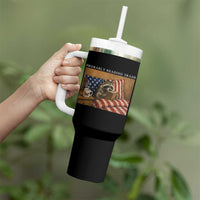 Probably Reading Trash Racoon Tumbler With Handle Funny Racoon Book Lover 4th of July