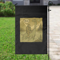 Funny Bigfoot Fishing Garden Flag Sasquatch Loch Ness Monster Introvert Bruh - Wonder Print Shop
