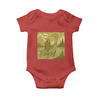 Funny Bigfoot Fishing Baby Onesie Sasquatch Loch Ness Monster Introvert Bruh - Wonder Print Shop