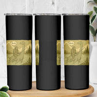 Funny Bigfoot Fishing Skinny Tumbler Sasquatch Loch Ness Monster Introvert Bruh - Wonder Print Shop