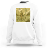 Funny Bigfoot Fishing Sweatshirt Sasquatch Loch Ness Monster Introvert Bruh - Wonder Print Shop
