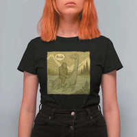 Funny Bigfoot Fishing T Shirt For Women Sasquatch Loch Ness Monster Introvert Bruh - Wonder Print Shop