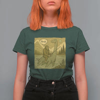 Funny Bigfoot Fishing T Shirt For Women Sasquatch Loch Ness Monster Introvert Bruh - Wonder Print Shop