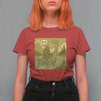 Funny Bigfoot Fishing T Shirt For Women Sasquatch Loch Ness Monster Introvert Bruh - Wonder Print Shop