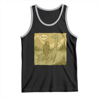 Funny Bigfoot Fishing Tank Top Sasquatch Loch Ness Monster Introvert Bruh - Wonder Print Shop