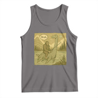 Funny Bigfoot Fishing Tank Top Sasquatch Loch Ness Monster Introvert Bruh - Wonder Print Shop