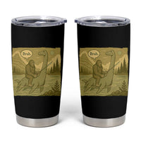Funny Bigfoot Fishing Tumbler Cup Sasquatch Loch Ness Monster Introvert Bruh - Wonder Print Shop