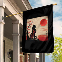 Kawaii Anime Cat Japanese Cherry Blossom Garden Flag - Wonder Print Shop