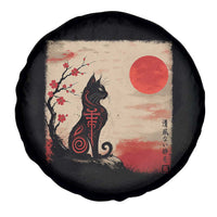 Kawaii Anime Cat Japanese Cherry Blossom Spare Tire Cover - Wonder Print Shop