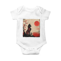 Kawaii Anime Cat Japanese Cherry Blossom Baby Onesie - Wonder Print Shop