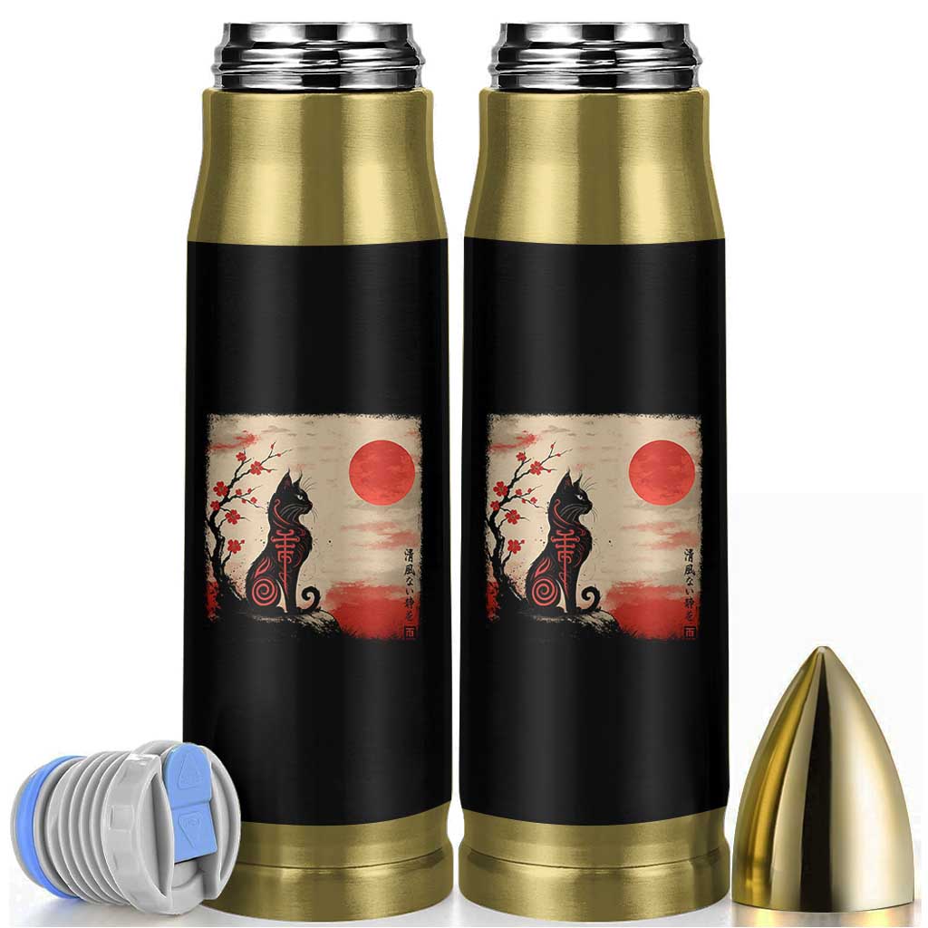 Kawaii Anime Cat Japanese Cherry Blossom Bullet Tumbler - Wonder Print Shop