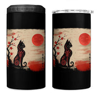 Kawaii Anime Cat Japanese Cherry Blossom 4 in 1 Can Cooler Tumbler - Wonder Print Shop