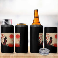 Kawaii Anime Cat Japanese Cherry Blossom 4 in 1 Can Cooler Tumbler - Wonder Print Shop