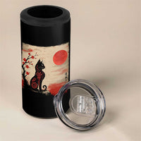 Kawaii Anime Cat Japanese Cherry Blossom 4 in 1 Can Cooler Tumbler - Wonder Print Shop