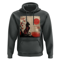 Kawaii Anime Cat Japanese Cherry Blossom Hoodie - Wonder Print Shop