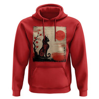 Kawaii Anime Cat Japanese Cherry Blossom Hoodie - Wonder Print Shop