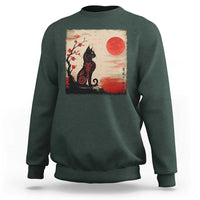 Kawaii Anime Cat Japanese Cherry Blossom Sweatshirt - Wonder Print Shop