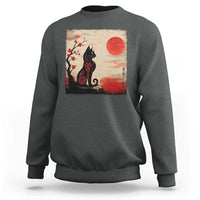Kawaii Anime Cat Japanese Cherry Blossom Sweatshirt - Wonder Print Shop