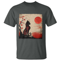 Kawaii Anime Cat Japanese Cherry Blossom T Shirt - Wonder Print Shop