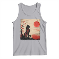 Kawaii Anime Cat Japanese Cherry Blossom Tank Top - Wonder Print Shop
