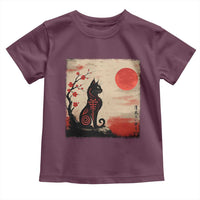 Kawaii Anime Cat Japanese Cherry Blossom Toddler T Shirt - Wonder Print Shop