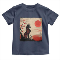 Kawaii Anime Cat Japanese Cherry Blossom Toddler T Shirt - Wonder Print Shop