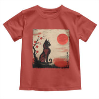 Kawaii Anime Cat Japanese Cherry Blossom Toddler T Shirt - Wonder Print Shop