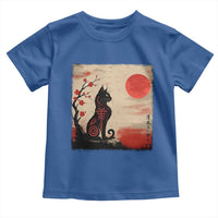 Kawaii Anime Cat Japanese Cherry Blossom Toddler T Shirt - Wonder Print Shop