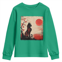 Kawaii Anime Cat Japanese Cherry Blossom Youth Sweatshirt - Wonder Print Shop