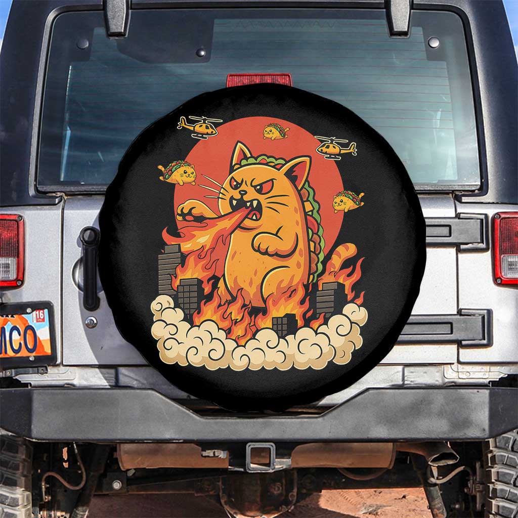 Tacocat Monster Spare Tire Cover Funny Cats Taco Lovers - Wonder Print Shop