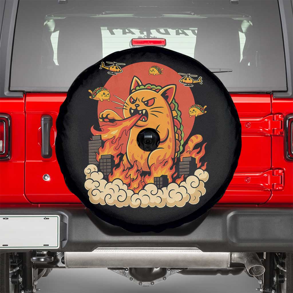 Tacocat Monster Spare Tire Cover Funny Cats Taco Lovers - Wonder Print Shop