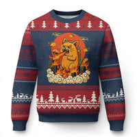 Tacocat Monster Ugly Christmas Sweater Funny Cats Taco Lovers - Wonder Print Shop