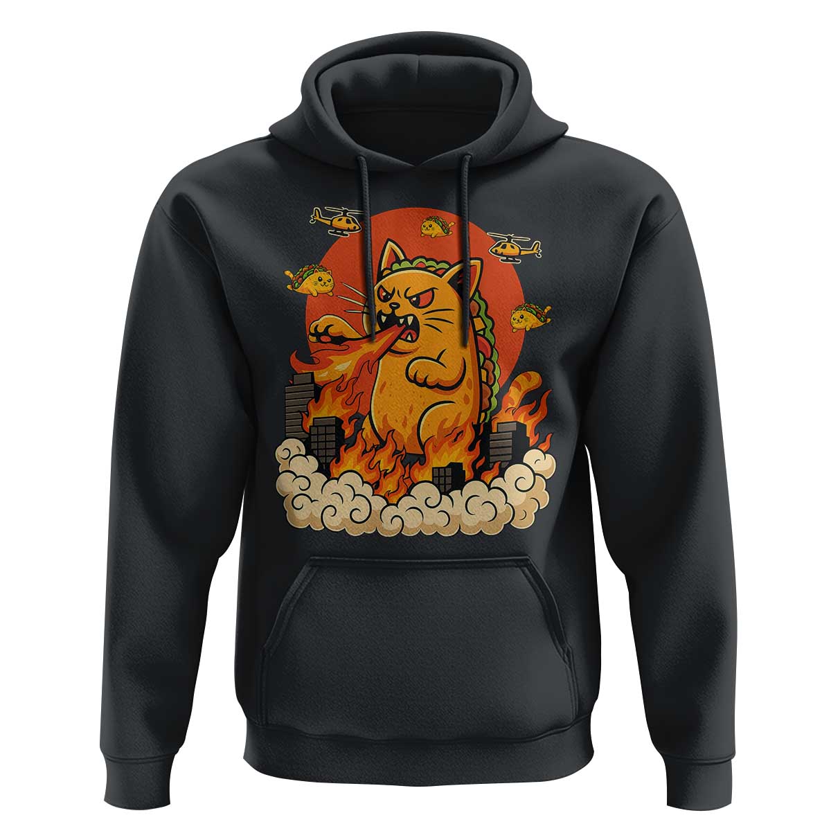 Tacocat Monster Hoodie Funny Cats Taco Lovers - Wonder Print Shop