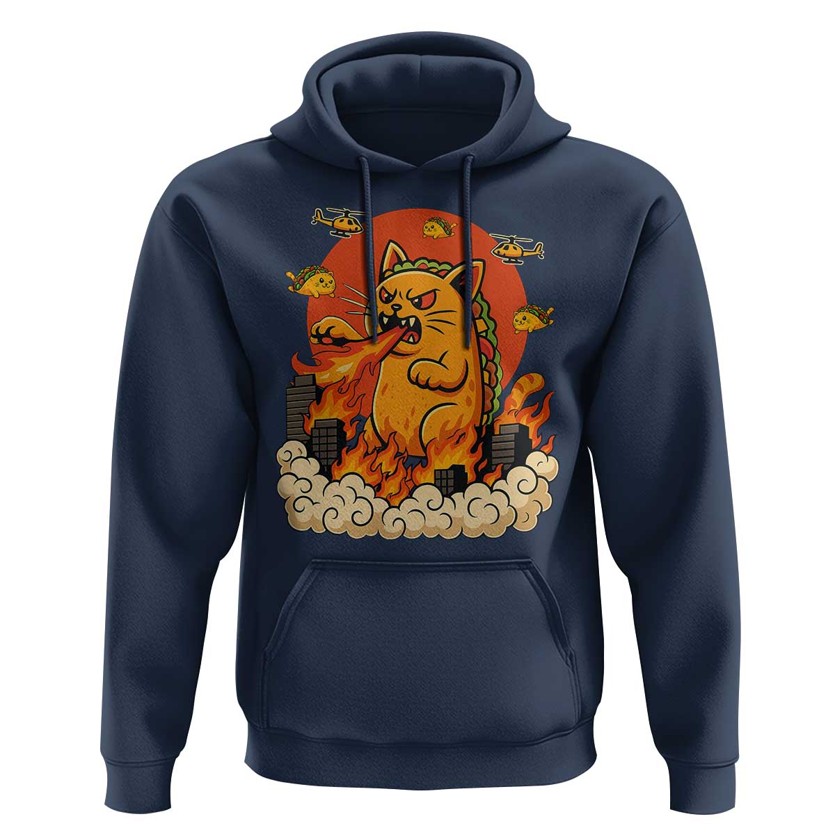 Tacocat Monster Hoodie Funny Cats Taco Lovers - Wonder Print Shop