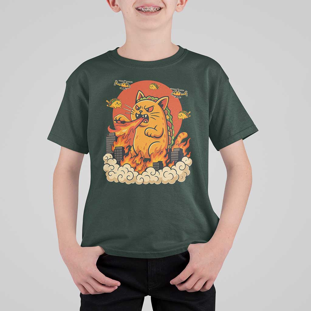Tacocat Monster T Shirt For Kid Funny Cats Taco Lovers - Wonder Print Shop