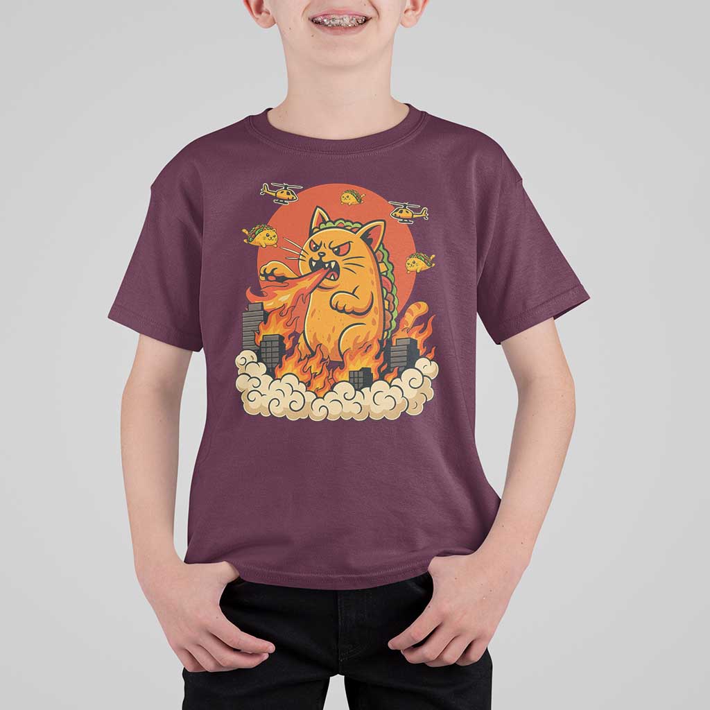 Tacocat Monster T Shirt For Kid Funny Cats Taco Lovers - Wonder Print Shop