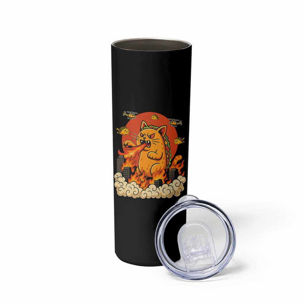 Tacocat Monster Skinny Tumbler Funny Cats Taco Lovers - Wonder Print Shop