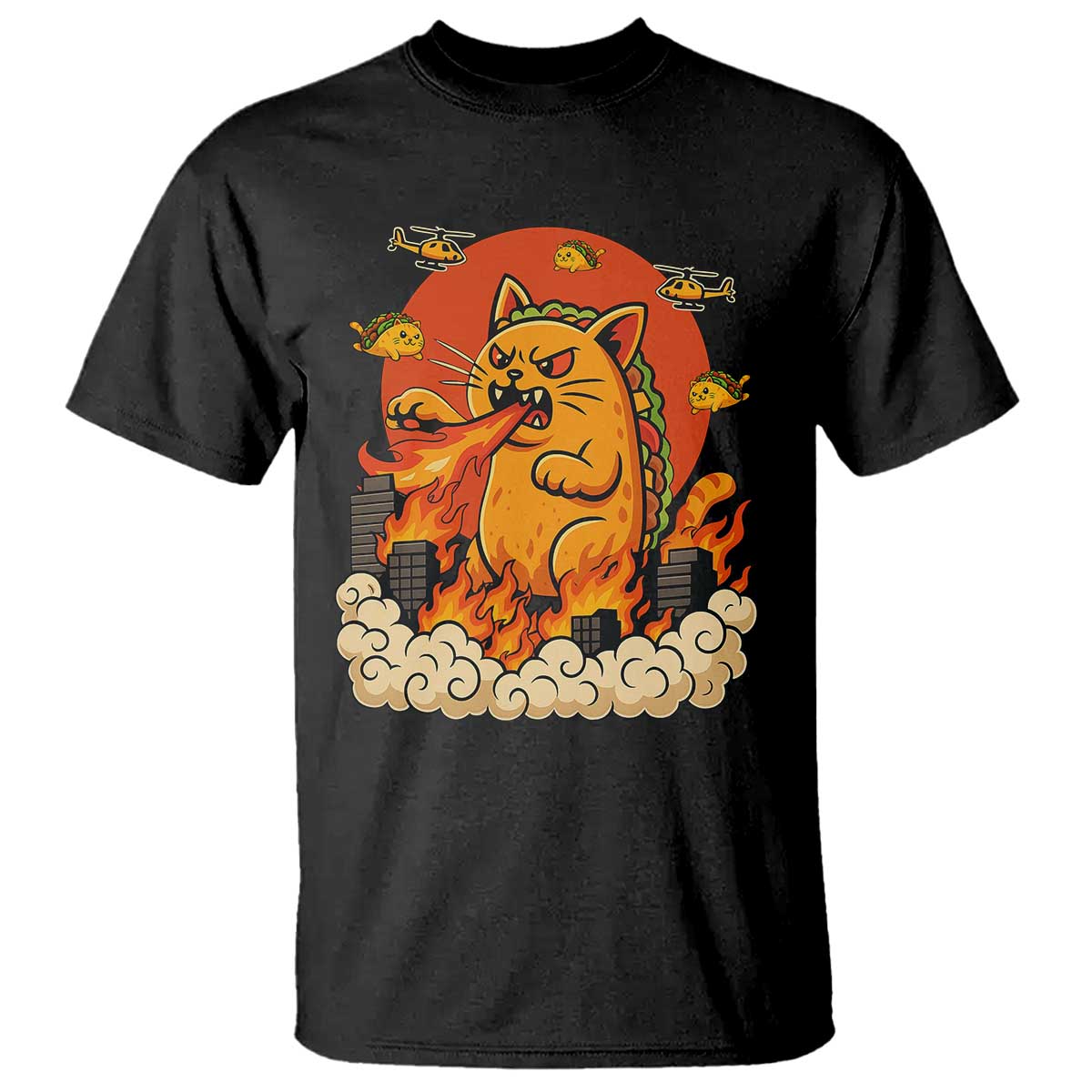 Tacocat Monster T Shirt Funny Cats Taco Lovers - Wonder Print Shop