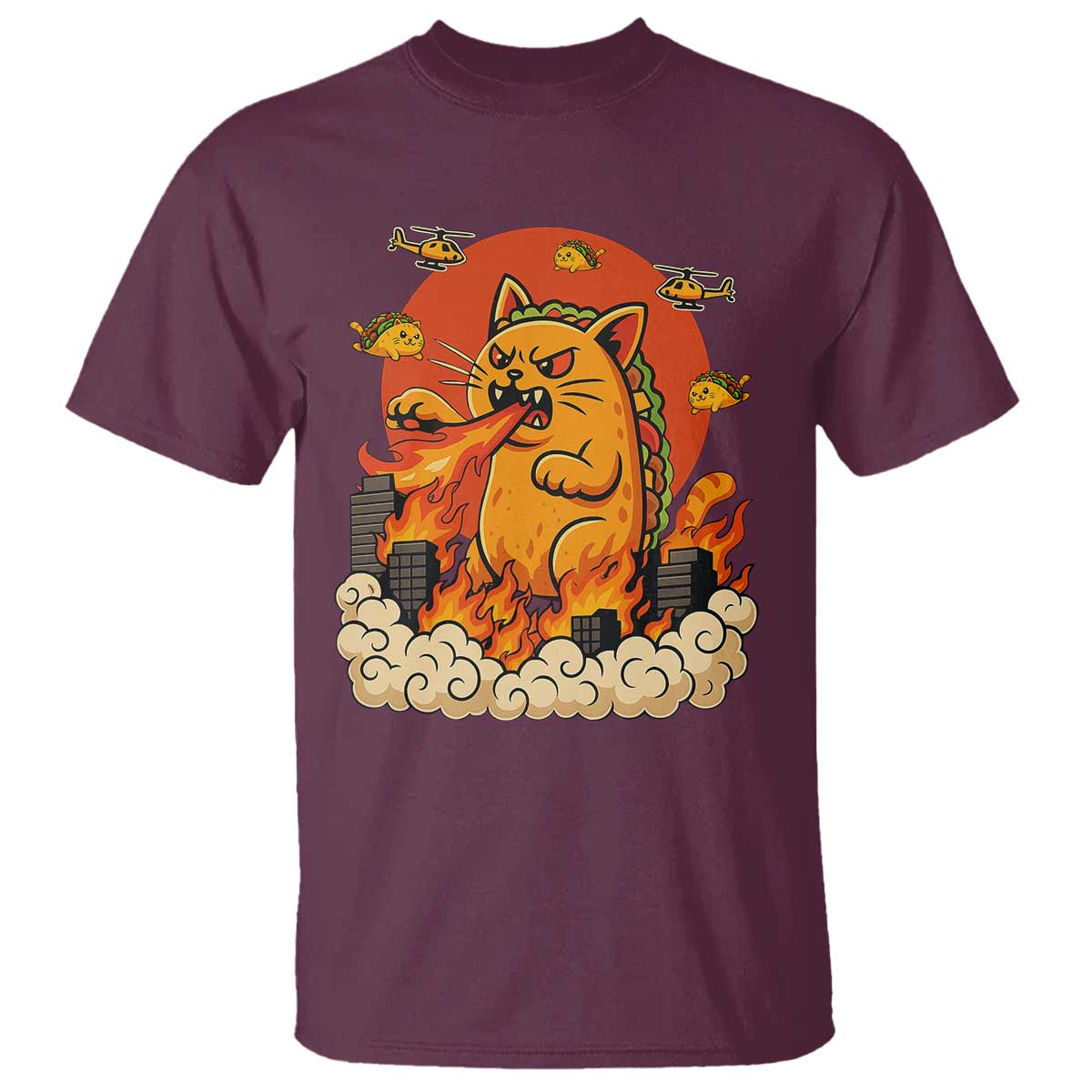 Tacocat Monster T Shirt Funny Cats Taco Lovers - Wonder Print Shop