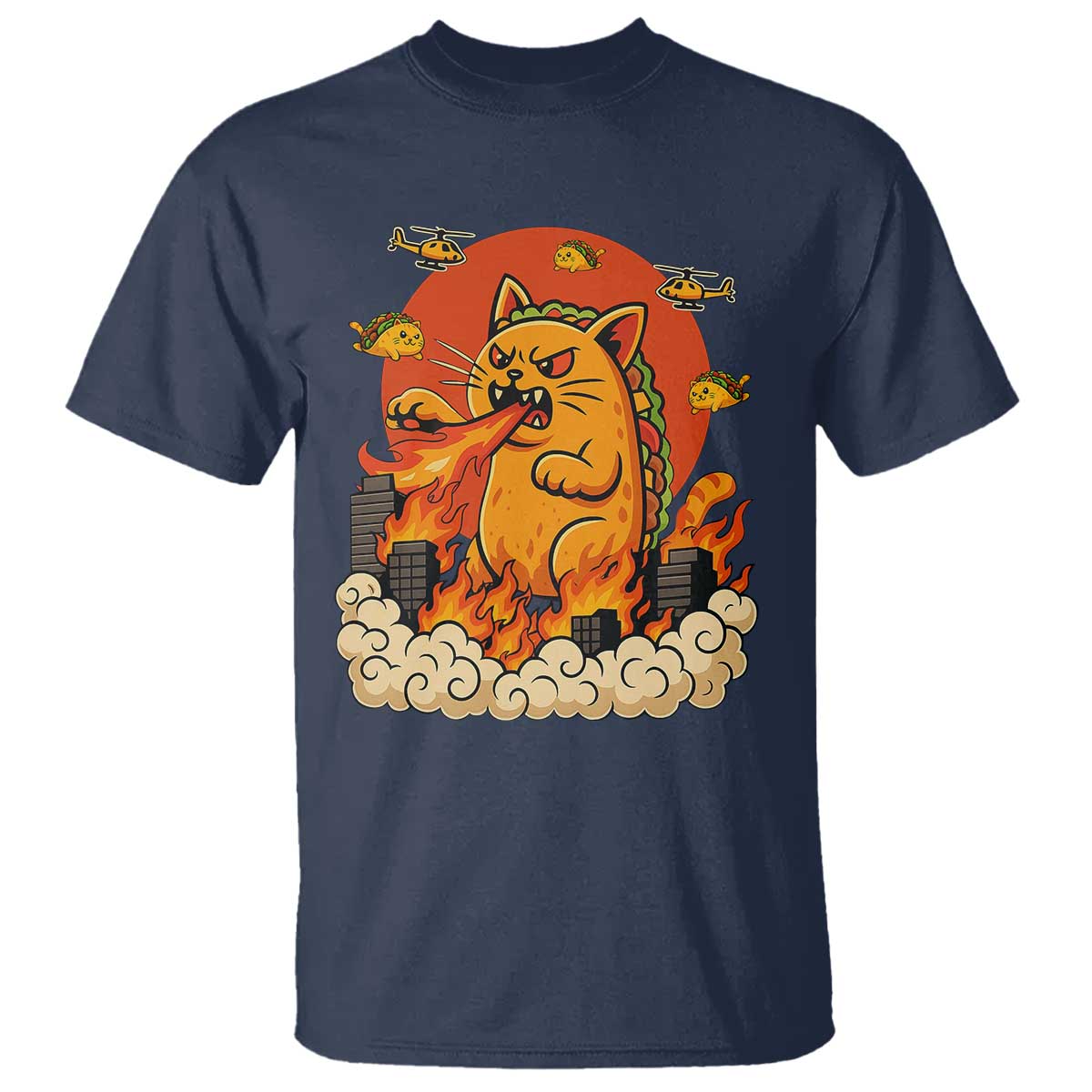Tacocat Monster T Shirt Funny Cats Taco Lovers - Wonder Print Shop