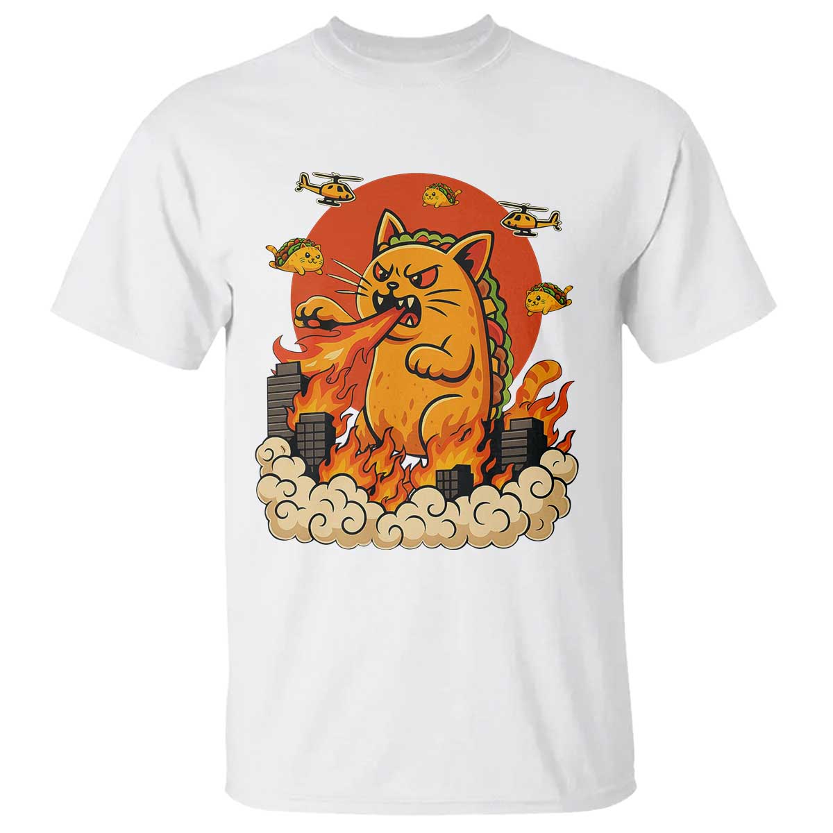 Tacocat Monster T Shirt Funny Cats Taco Lovers - Wonder Print Shop