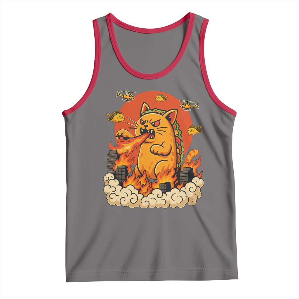 Tacocat Monster Tank Top Funny Cats Taco Lovers - Wonder Print Shop